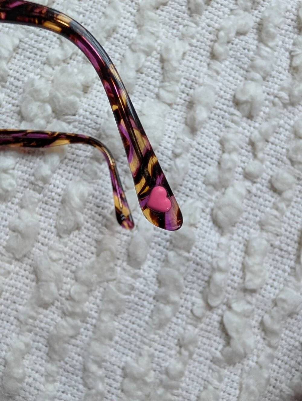 Betsey Johnson Tortoise Shell Prescription Sunglasses Hot Pink Case Wayfarer